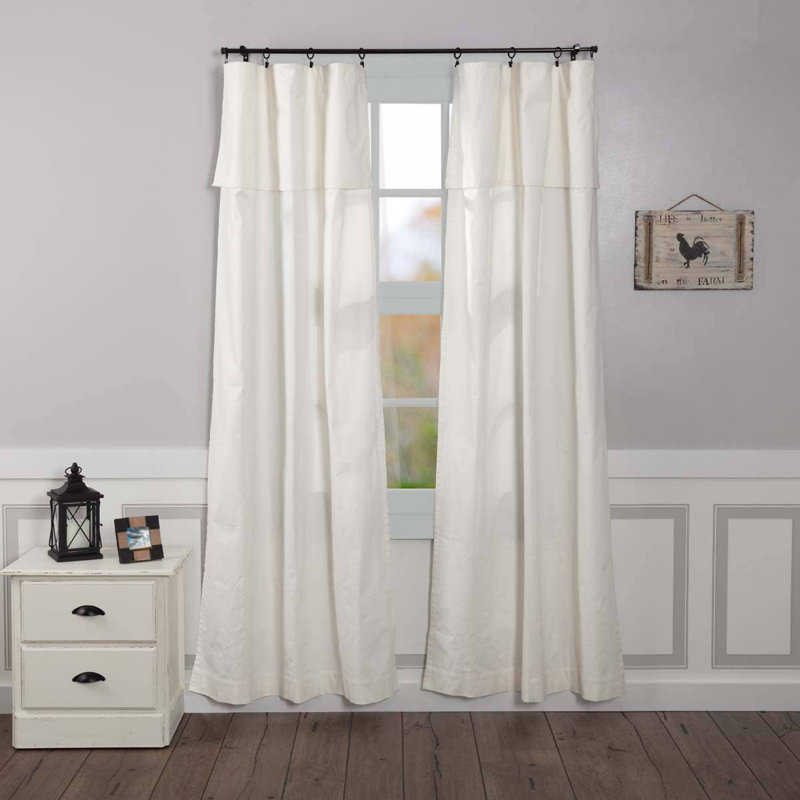 Paire de rideaux obscurcissant 100% coton Juvelina, L 40 po x L 84 po, Blanc