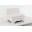 Fauteuil d'appoint carré en polyester blanc Boucle