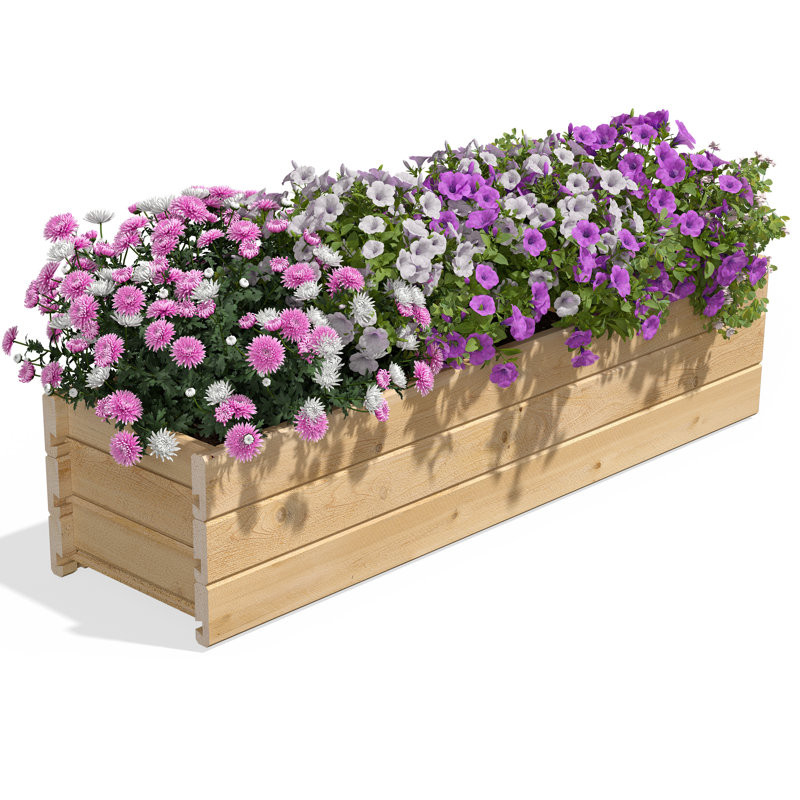 Greenes Fence Cedar Wood Planter Box Wood Planter Box, 10" H x 45" W x 11" D