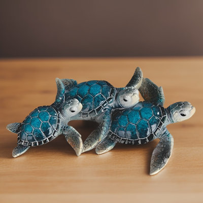 6"W 3 Sea Turtle Figurine