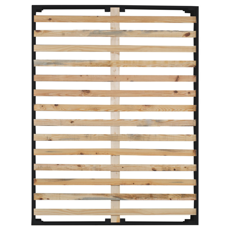 16" Platform Bed Frame, Black, Queen
