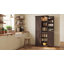 Armoire de rangement de 72 po de hauteur avec armoires de rangement de 72 po et 8 portes, brun-130136806