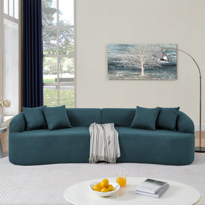 Curved Modular Sectional Sofa In Lamb