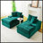 Double Chaise Lounge, Turtle Velvet Upholstered Sofa Bench with High Resilience Sponge, Multi-Functional Seating for Living Room Bedroom-2134803486