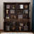 American White Ash Wood With Glass Door Storage Floor-Standing Bookcase