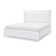 Lillybelle White Solid Wood and Upholstered Panel Bed