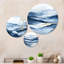 «Blue Mountain horizon», aquarelle, art mural paysage - Art mural en métal imprimé 3 pièces