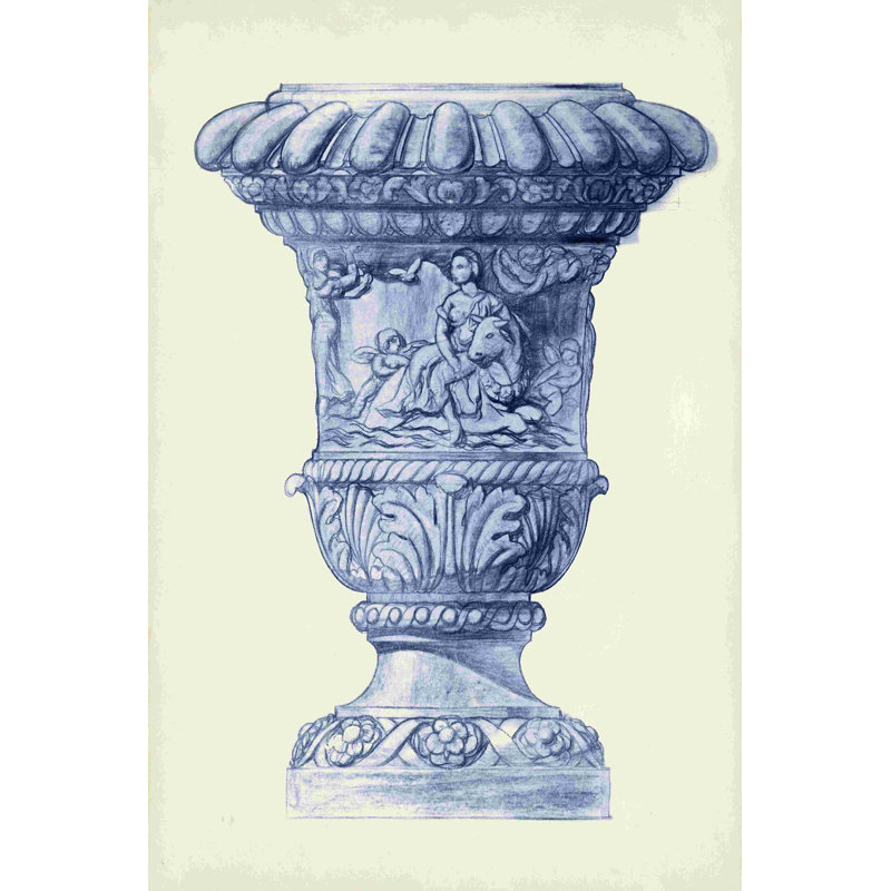 Palace Urnes In Indigo II, L 32 po x H 48 po x P 1,25 po