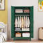 Armoire-penderie autoportante en métal 70,87 po Ebern Designs pour chambre à coucher avec tringle-1465297804