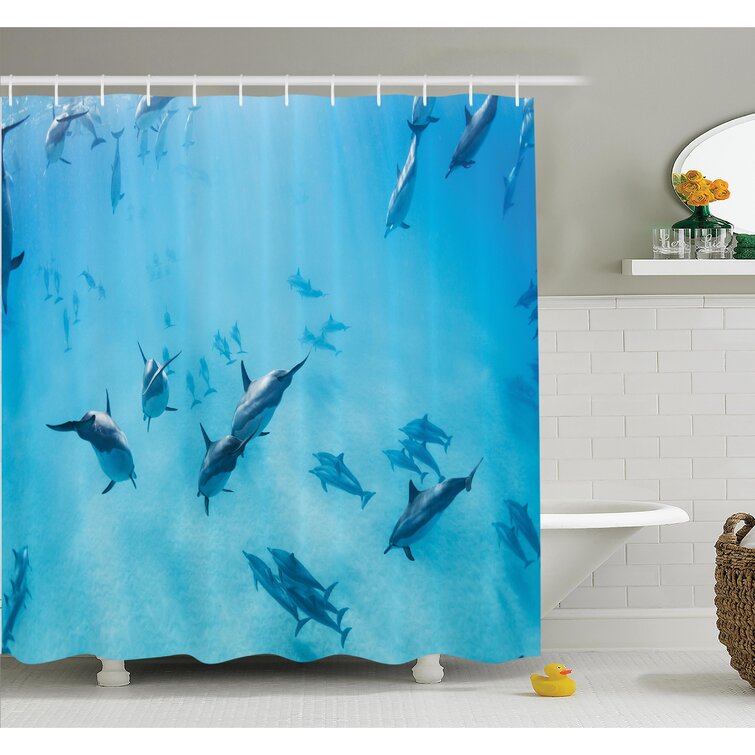  12 Pcs Simple Dolphin and Sea Shower Curtain Hooks