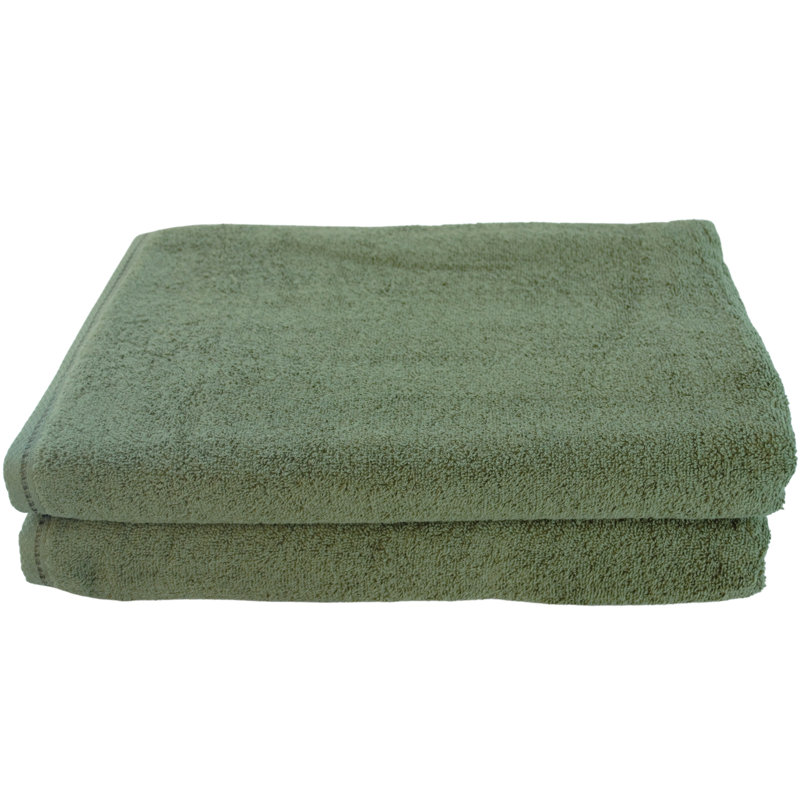 Draps de bain en coton Diamond Bright, Vert forêt