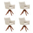 Gliese 18'' H Tufted Faux Leather Upholstered Oak Parsons Chair