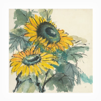 Toile d'extérieur «Sunflower Watercolor I» par Chris Paschke