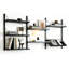 3 tablettes murales en bois massif, présentoir à décor moderne pour chambre à coucher, salle de bain, cuisine, salon