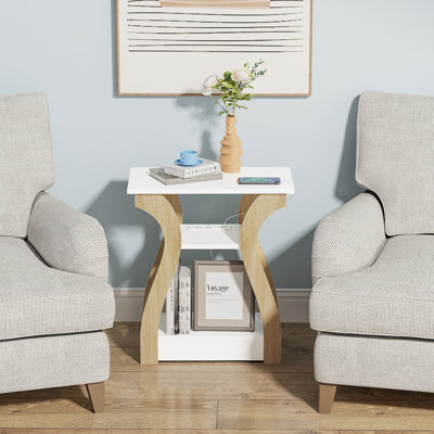Grande table de bout et prises intégrées Arthus 23,62 po