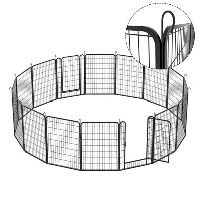 39.37'' H Panel Metal Exercise Pen With Door