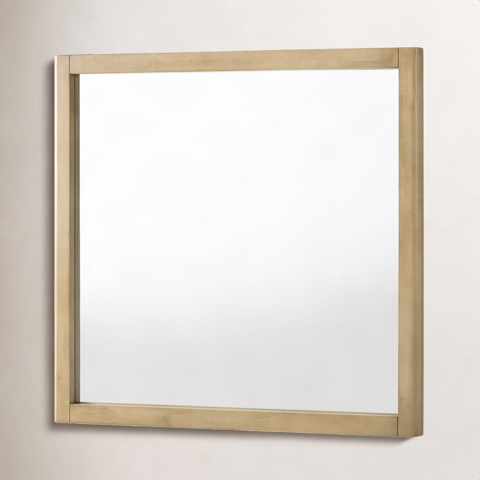 Akira Wood Wall Mirror, White Oak