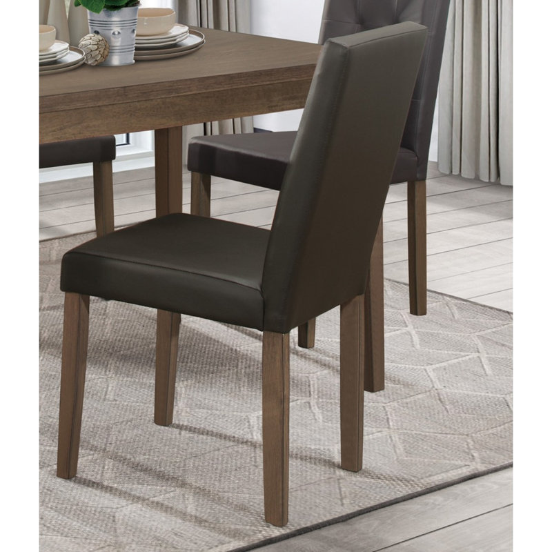 Ensemble de 2 chaises d'appoint avec dossier et siège en similicuir