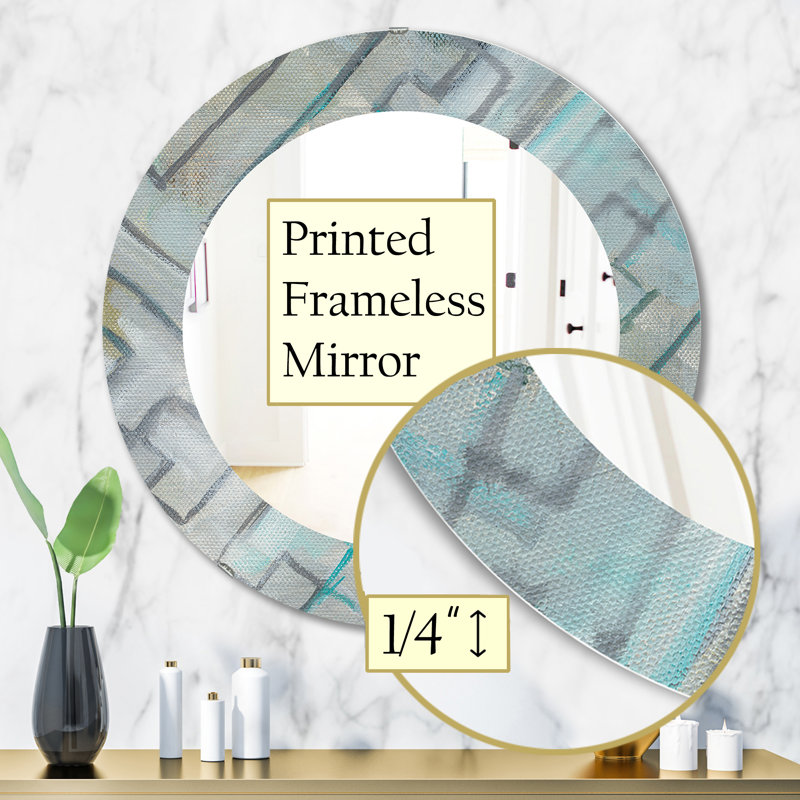 Lost in Geometric Element Wall Mirror, 31.5" H x 31.5" W