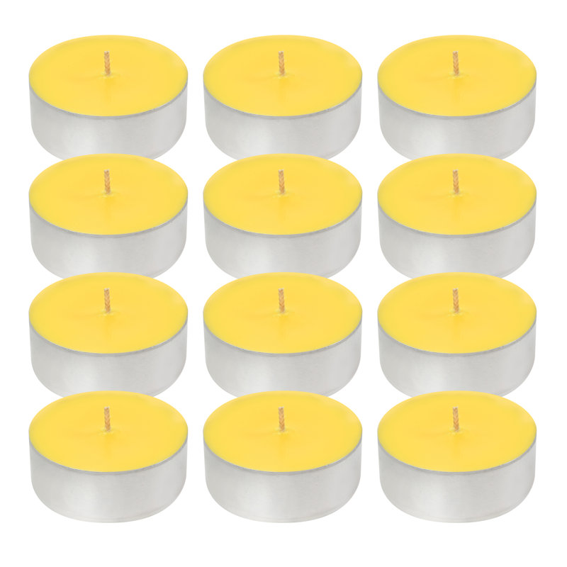 Très grandes bougies à thé citronnelle extra - 12 unités, 12