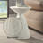 Duane Round Accent Table In Natural White
