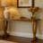 Solid Walnut Console Table with Curved Legs, Entryway Accent Table