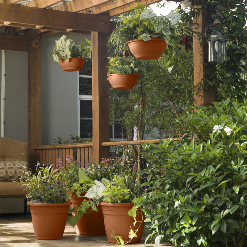 Pot Planter, 11.5" H x 14" W x 14" D, Terracotta