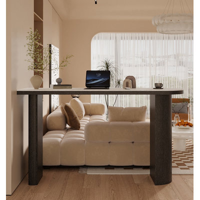 French-Style Minimalist Granite Bar Table