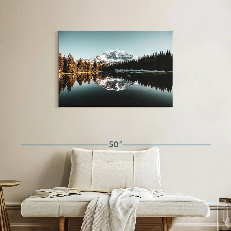 Rainier Mountain Scene, reproduction sur toile, H 24 po x l 36 po x P 1,25 po