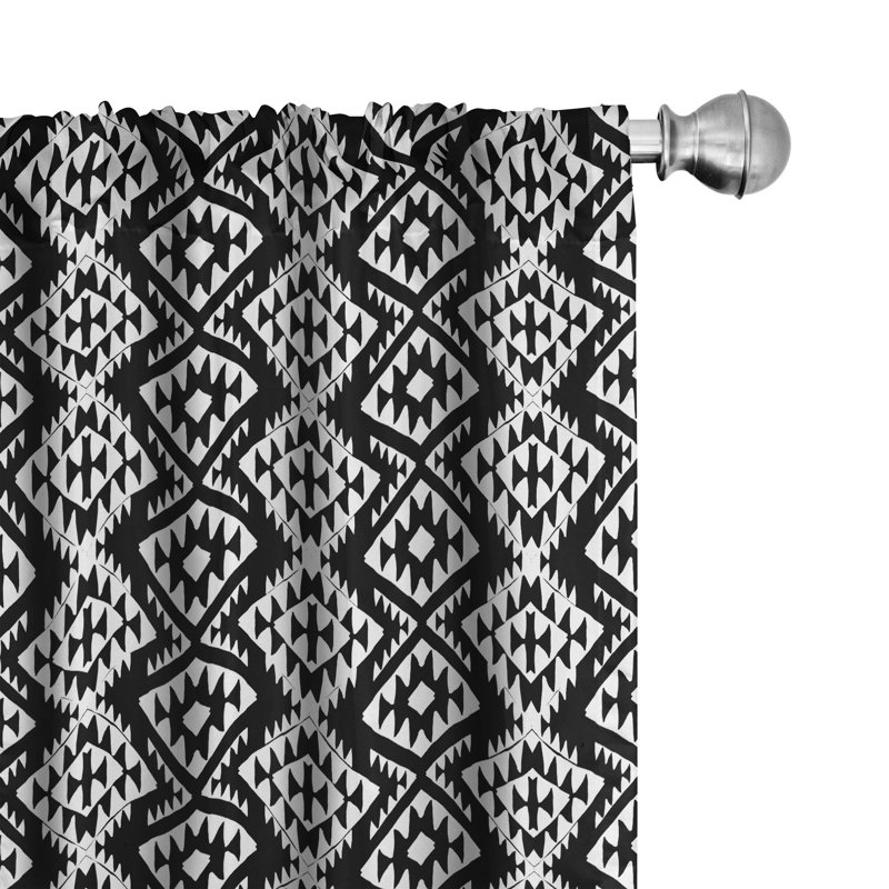 Tribal Semi-Sheer Rod Pocket Sliding Panel, 28" x 63"