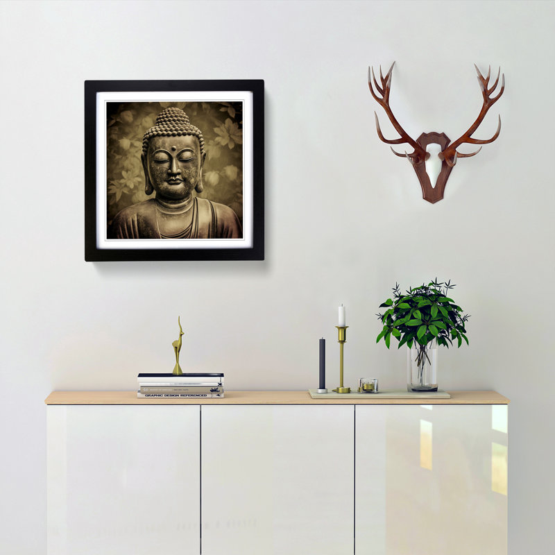 Single Picture Frame Print on Wood, Black