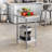 Stainless Steel Prep Table, 24 x 18 x 34 Inch, 640 lbs Load Capacity with 3 Adjustable Height Levels
