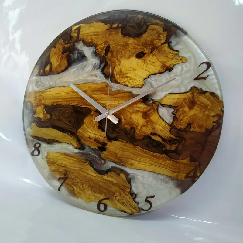 Wood Wall Clock, 10" H x 10" W x 2" D