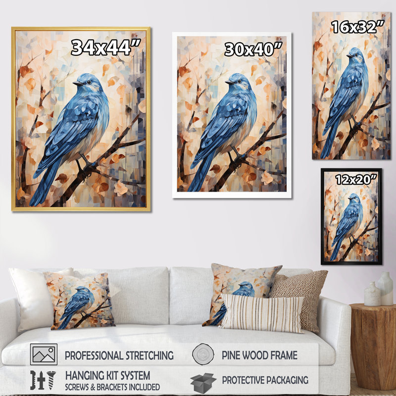 Ambre à plumes - reproduction sur toile, H 20 po x l 12 po x P 1 po, Cadre simple noir