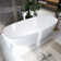 66.9'' x 29.5'' Freestanding Soaking Solid Surface Bathtub