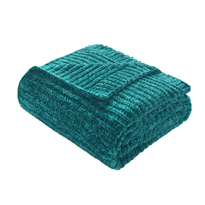 Soft Plush Lightweight Reversible Chenille Throw Blanket