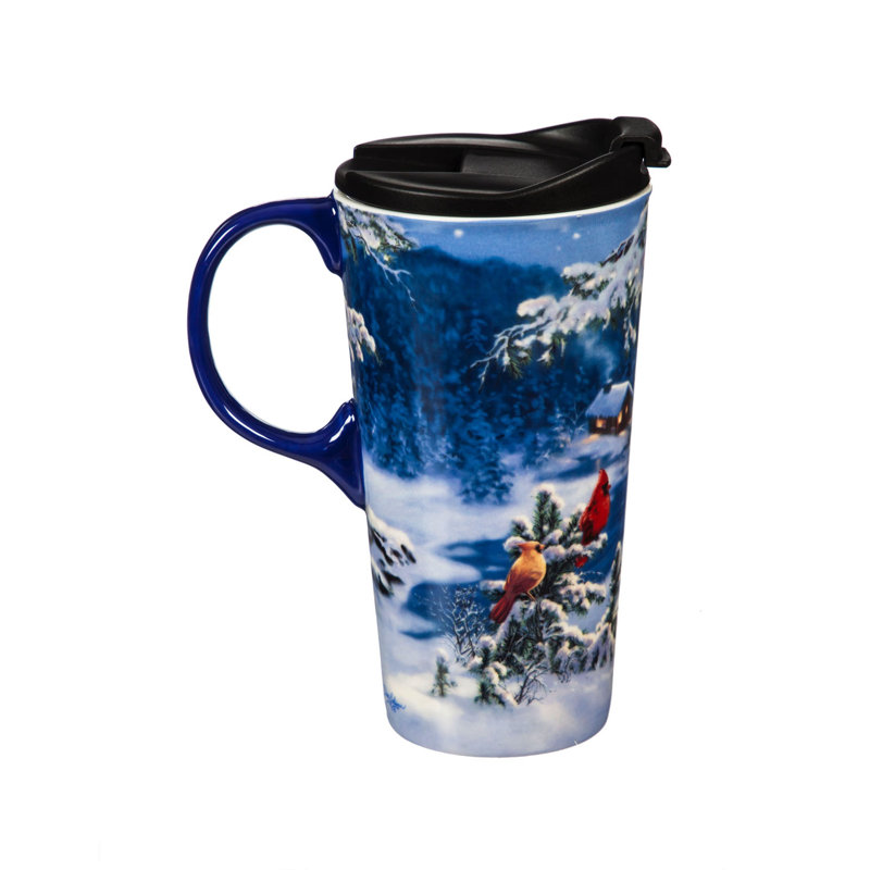 Grande tasse de voyage en céramique 17 onces joyeux petit Noël ours