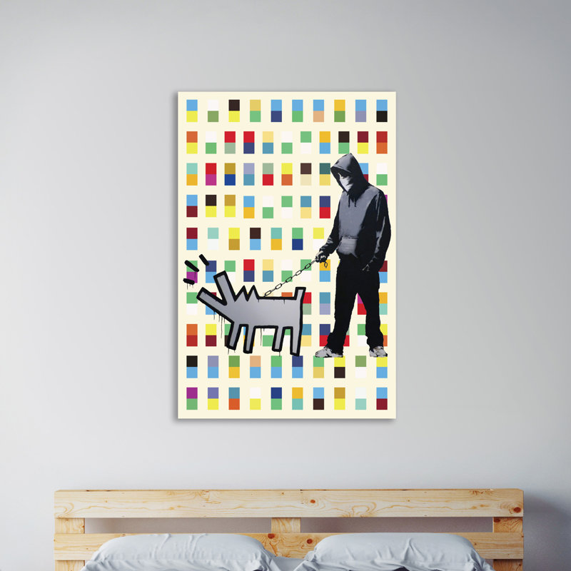 Choose Your Weapon Retro by Banksy - Wrapped Canvas Print, 46 cm H x 30 cm W x 3 cm D