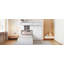 Lit superposé simple avec tiroirs, garde-robe, tablettes de rangement et lit hydraulique, blanc-1132075634