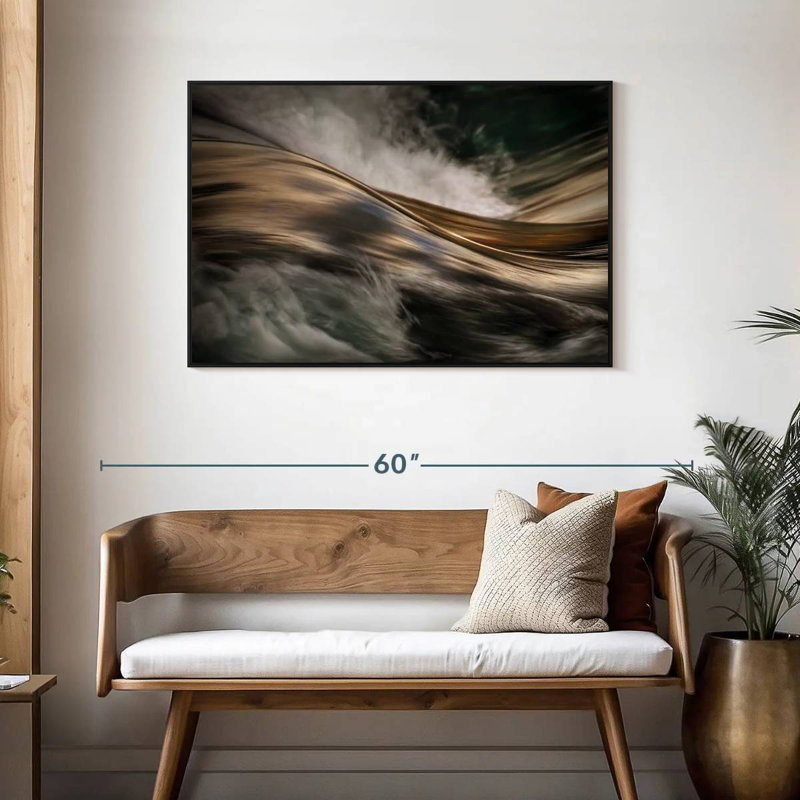 Bronze, Cadre flottant noir, 43 po x 29 po