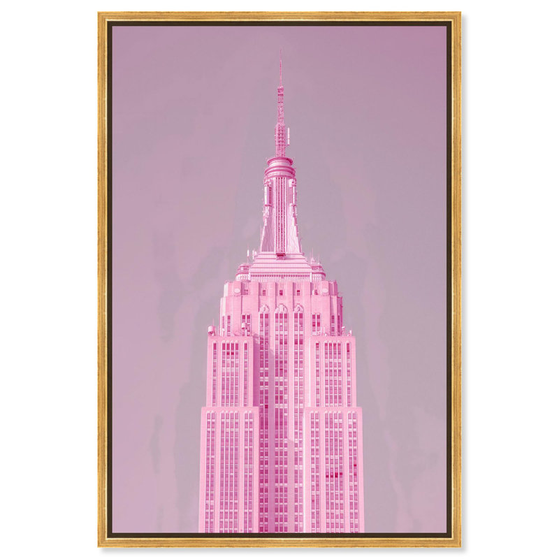 Rose Tower, reproduction d'art sur toile par Art Remedy, H 16 po x l 11 po, Cadre flottant doré