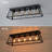 5-Light Farmhouse Rectangular Caged  Flush Mount-122812022
