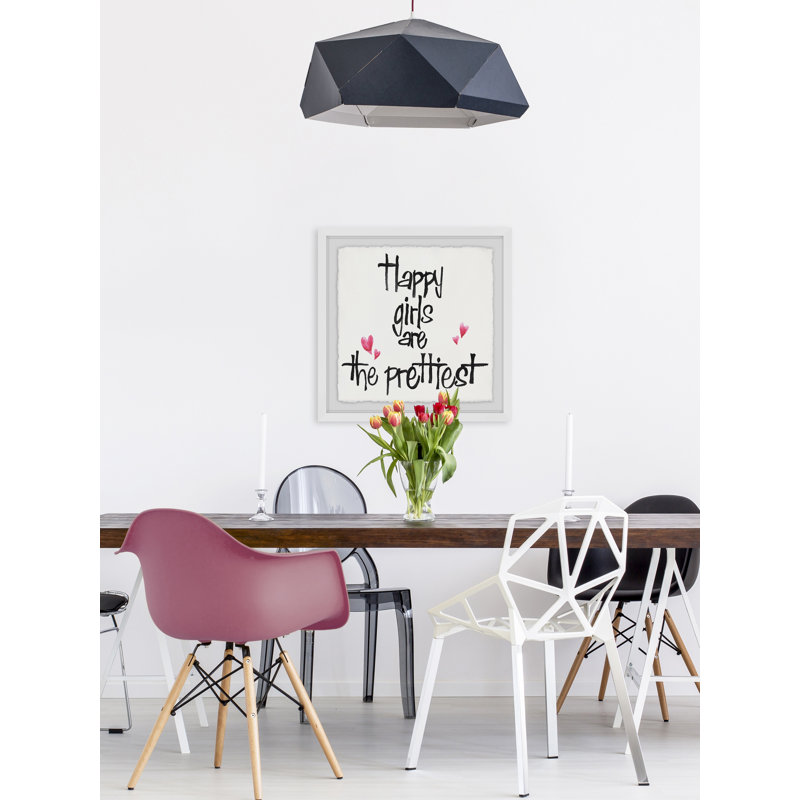 « Happy Girls is the Prettoo », art encadré, H 32 po x l 32 po x P 1,5 po