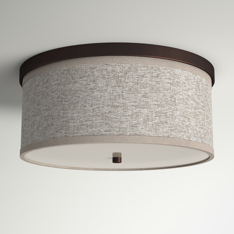 Algaba Flush Mount, Burnished Bronze, Tan