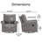 ClickDecor Hughes Swivel Recliner Chair-411362791