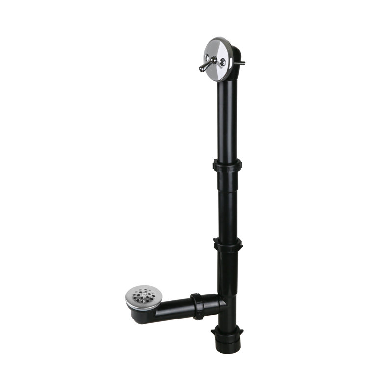Levier de déclenchement 1-1 / 2 po Drain de baignoire et trop-plein, Chrome poli