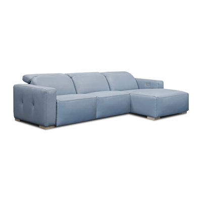 Canapé et méridienne inclinables en cuir véritable de 97 po de largeur Capri