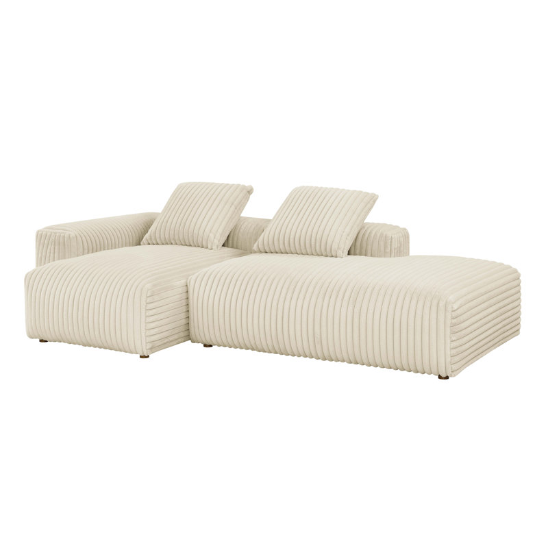 Canapé modulaire en velours côtelé Rostera