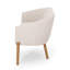 Tissu beige de style Mid-Century moderne, coutures en canal, pieds en bois d'hévéa brun, point d'assemblage requis, pieds inclus