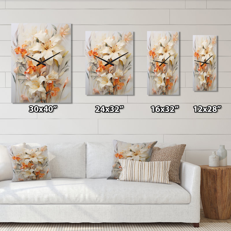 Horloge murale moderne Colesha - Plants, Petit